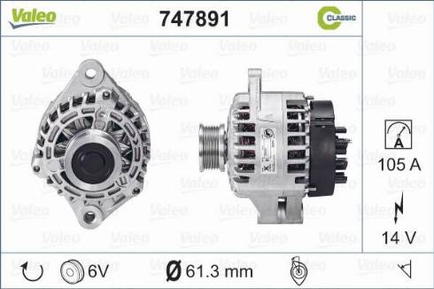 Valeo 747891 - Alternatore www.autoricambit.com