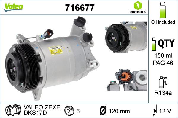 Valeo 716677 - Compressore, Climatizzatore www.autoricambit.com