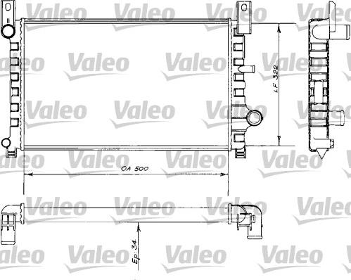 Valeo 730484 - Radiatore, Raffreddamento motore www.autoricambit.com