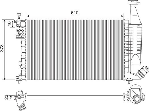 Valeo 732563 - Radiatore, Raffreddamento motore www.autoricambit.com