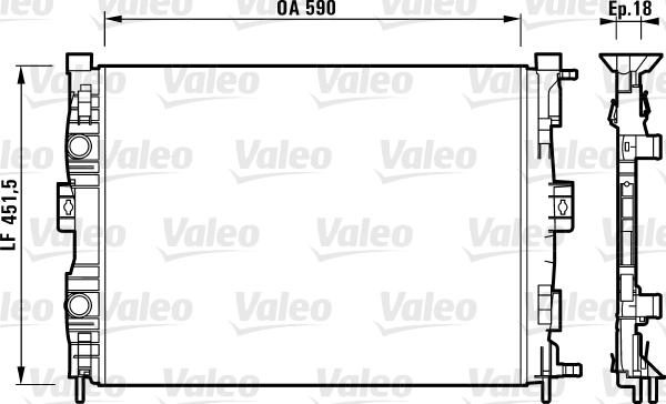 Valeo 732873 - Radiatore, Raffreddamento motore www.autoricambit.com