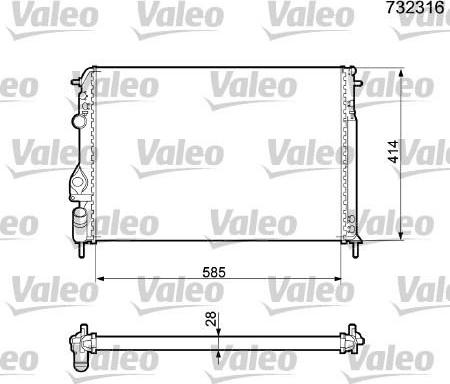 Valeo 732316 - Radiatore, Raffreddamento motore www.autoricambit.com