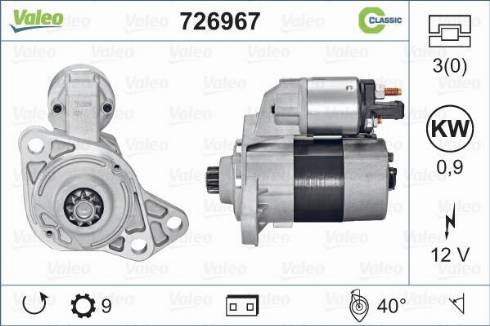 Valeo 726967 - Motorino d'avviamento www.autoricambit.com