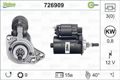 Valeo 726909 - Motorino d'avviamento www.autoricambit.com