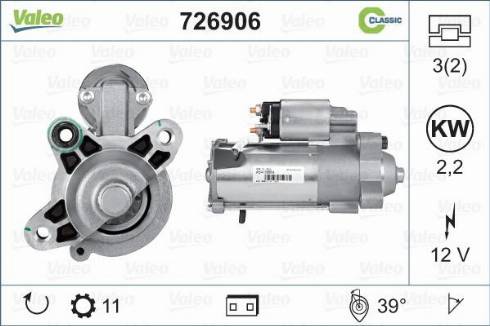 Valeo 726906 - Motorino d'avviamento www.autoricambit.com