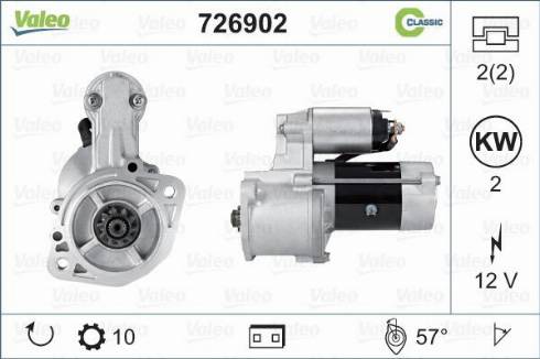 Valeo 726902 - Motorino d'avviamento www.autoricambit.com