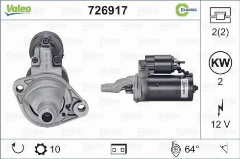 Valeo 726917 - Motorino d'avviamento www.autoricambit.com