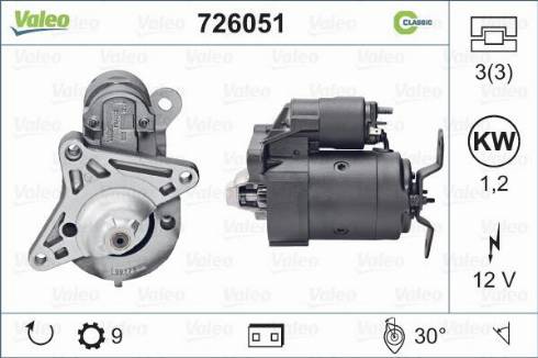 Valeo 726051 - Motorino d'avviamento www.autoricambit.com