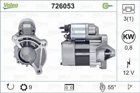 Valeo 726053 - Motorino d'avviamento www.autoricambit.com