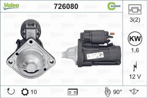 Valeo 726080 - Motorino d'avviamento www.autoricambit.com