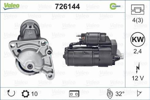 Valeo 726144 - Motorino d'avviamento www.autoricambit.com