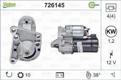 Valeo 726145 - Motorino d'avviamento www.autoricambit.com