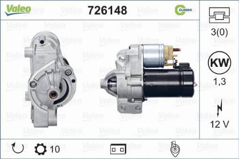 Valeo 726148 - Motorino d'avviamento www.autoricambit.com