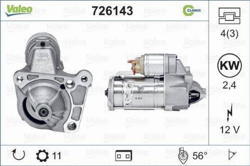 Valeo 726143 - Motorino d'avviamento www.autoricambit.com