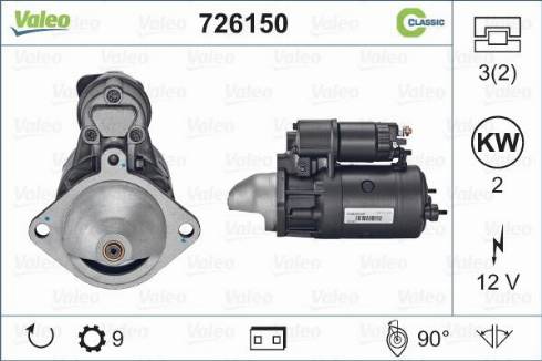 Valeo 726150 - Motorino d'avviamento www.autoricambit.com