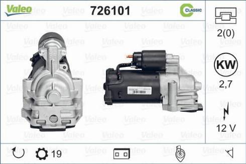 Valeo 726101 - Motorino d'avviamento www.autoricambit.com