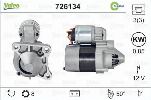 Valeo 726134 - Motorino d'avviamento www.autoricambit.com