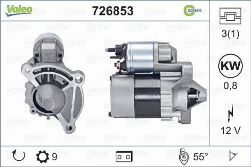 Valeo 726853 - Motorino d'avviamento www.autoricambit.com