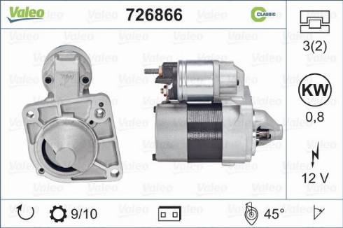 Valeo 726866 - Motorino d'avviamento www.autoricambit.com