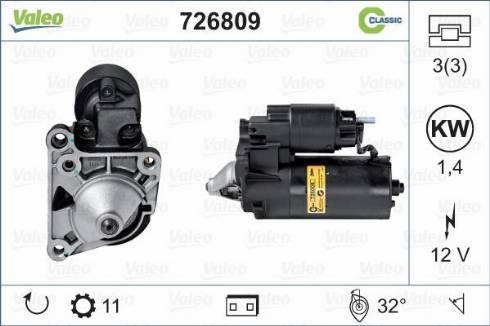 Valeo 726809 - Motorino d'avviamento www.autoricambit.com