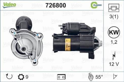 Valeo 726800 - Motorino d'avviamento www.autoricambit.com