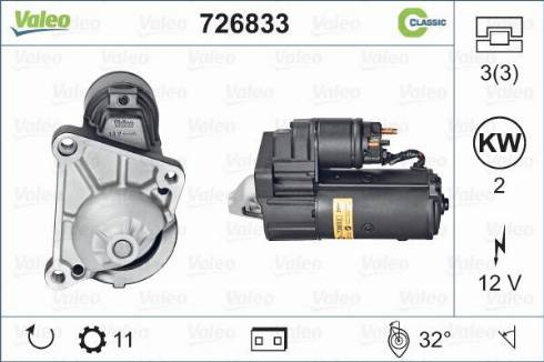 Valeo 726833 - Motorino d'avviamento www.autoricambit.com