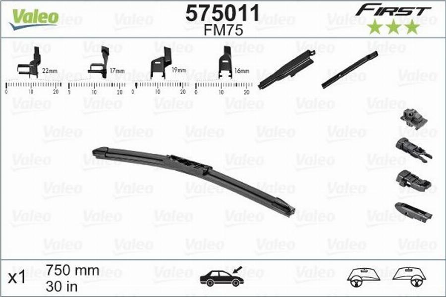 Valeo FM75 - Spazzola tergi www.autoricambit.com