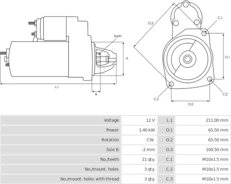 Valeo RSM14-10 - Motorino d'avviamento www.autoricambit.com