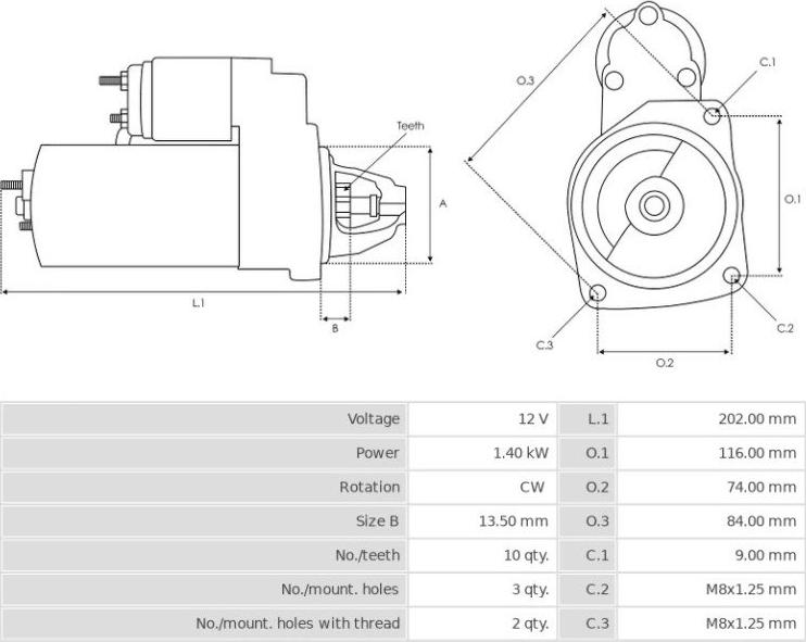 Valeo TS14E11 - Motorino d'avviamento www.autoricambit.com