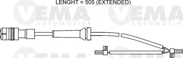 VEMA 117460 - Contatto segnalazione, Usura past. freno/mat. d'attrito www.autoricambit.com