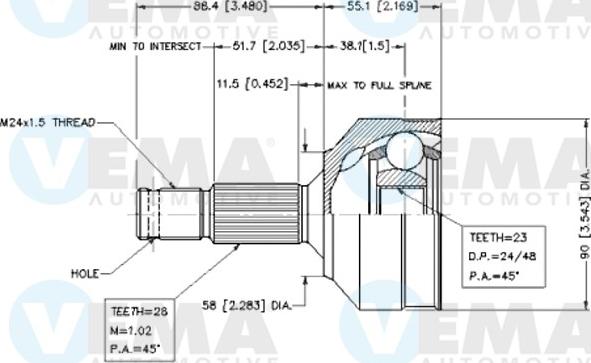 VEMA 18468 - Kit giunti, Semiasse www.autoricambit.com