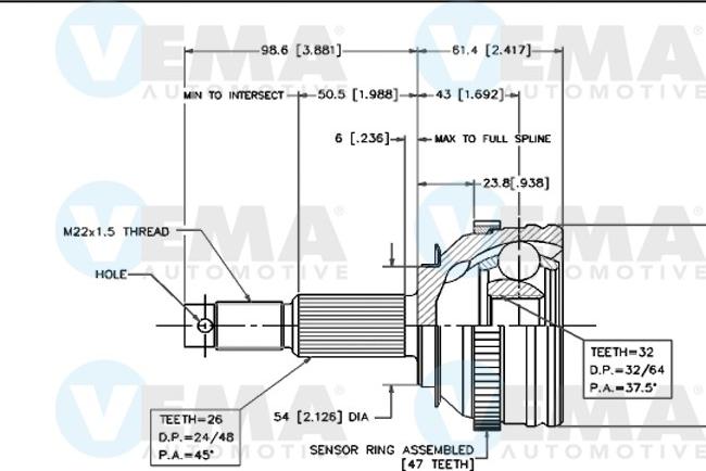 VEMA 18512 - Kit giunti, Semiasse www.autoricambit.com