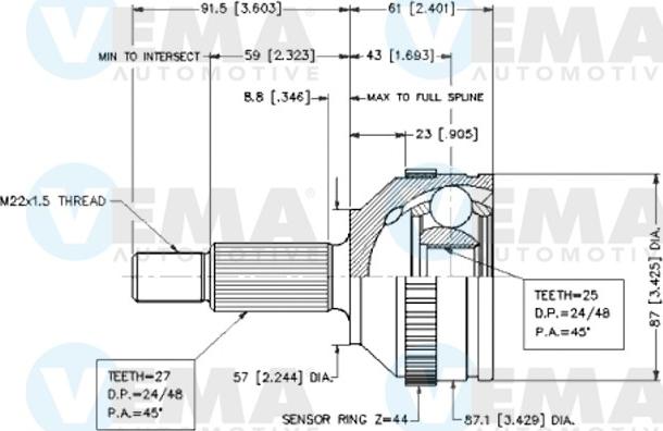 VEMA 18620 - Kit giunti, Semiasse www.autoricambit.com