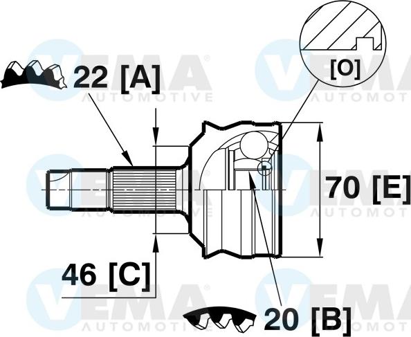 VEMA 18891 - Kit giunti, Semiasse www.autoricambit.com