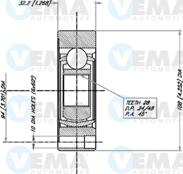 VEMA 18384 - Kit giunti, Semiasse www.autoricambit.com