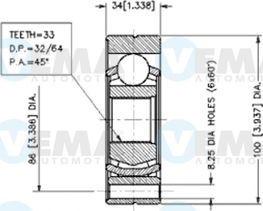 VEMA 18383 - Kit giunti, Semiasse www.autoricambit.com