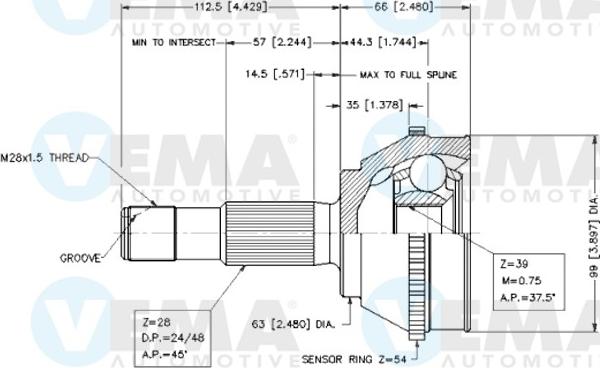 VEMA 18262 - Kit giunti, Semiasse www.autoricambit.com