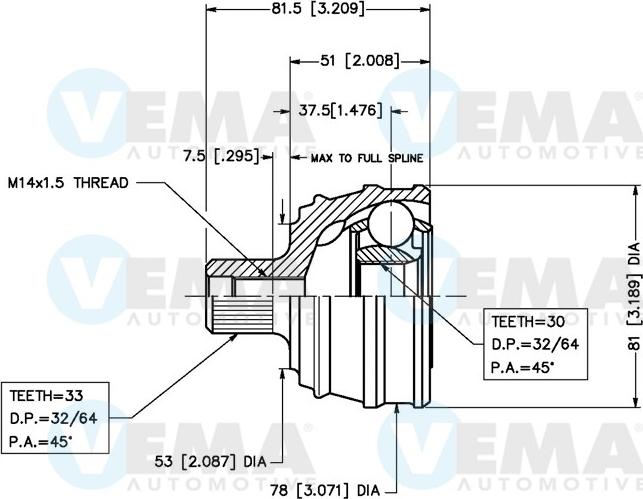 VEMA 18236 - Kit giunti, Semiasse www.autoricambit.com