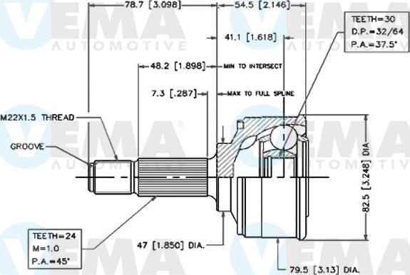 VEMA 18270 - Kit giunti, Semiasse www.autoricambit.com