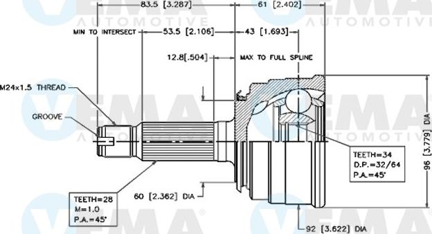 VEMA 18277 - Kit giunti, Semiasse www.autoricambit.com