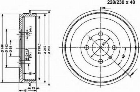 VEMA 800999 - Tamburo freno www.autoricambit.com