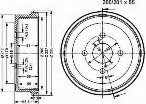 VEMA 801080 - Tamburo freno www.autoricambit.com