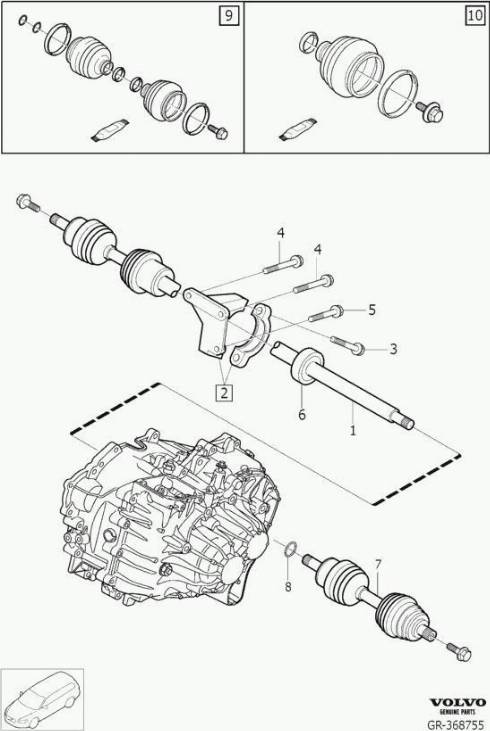 Volvo 31256019 - Cuffia, Semiasse www.autoricambit.com