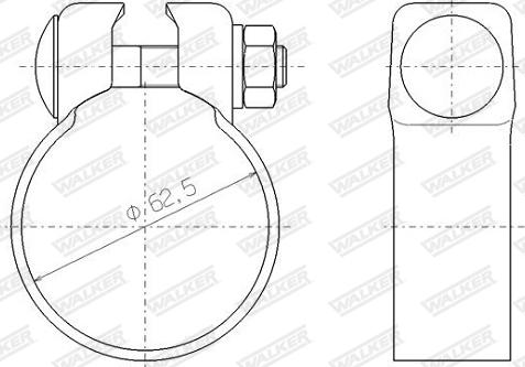 Walker 80365 - Connettore tubi, Imp. gas scarico www.autoricambit.com