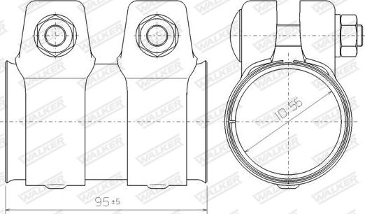 Walker 80250 - Connettore tubi, Imp. gas scarico www.autoricambit.com