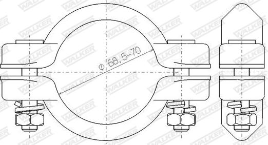 Walker 82516 - Connettore tubi, Imp. gas scarico www.autoricambit.com