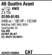 Walker ADK014588A - Impianto gas scarico www.autoricambit.com