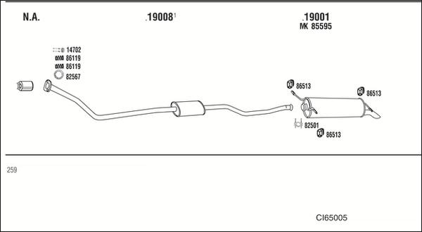 Walker CI65005 - Impianto gas scarico www.autoricambit.com