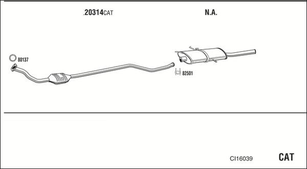 Walker CI16039 - Impianto gas scarico www.autoricambit.com