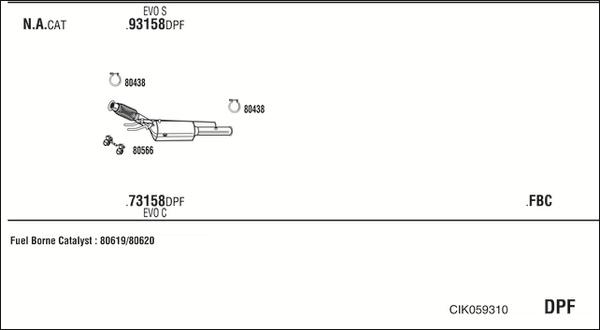 Walker CIK059310 - Impianto gas scarico www.autoricambit.com